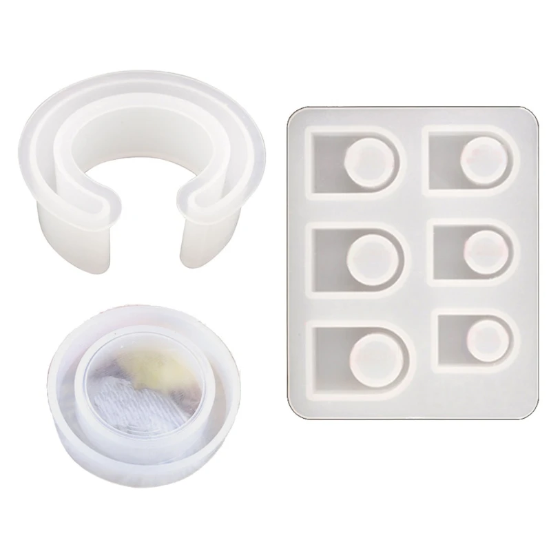 

1 Set Rings Bracelet Crystal Epoxy Resin Mold Bangle Silicone Mould DIY Crafts Jewelry Casting Tools