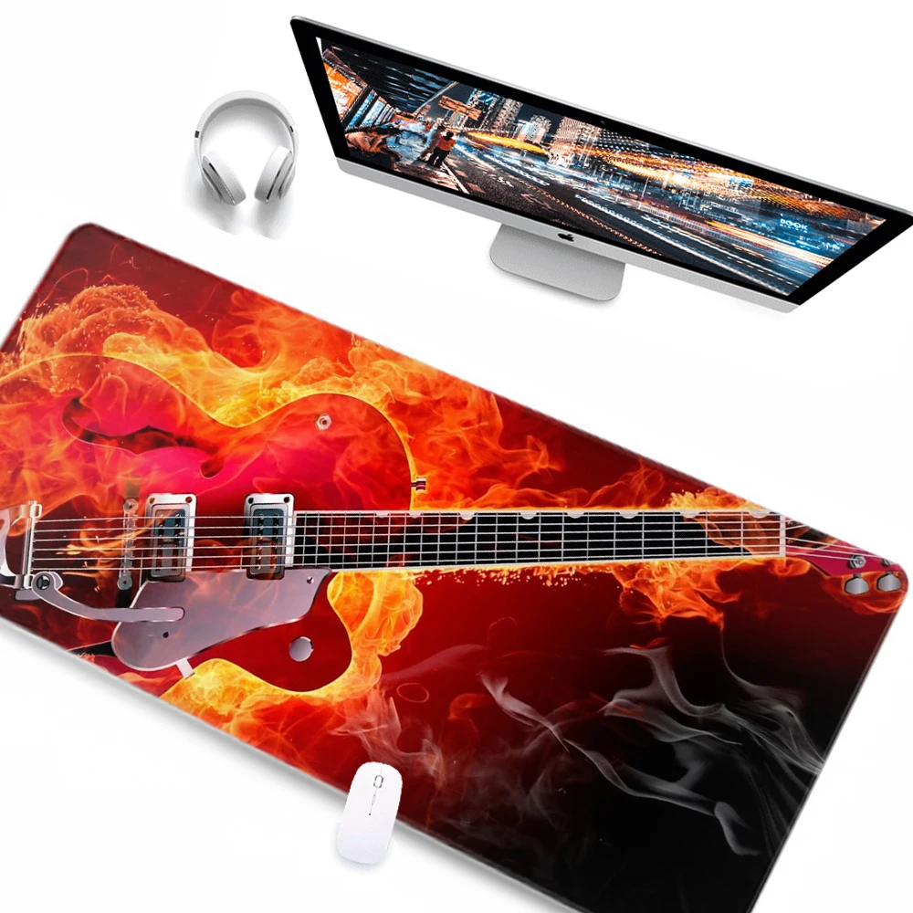 

Guitar Instrument Mouse Pad Gamer Play Mats Large Gaming Accessories Mouse Pad Keyboards For Computer Laptop Pad Mouse Pad