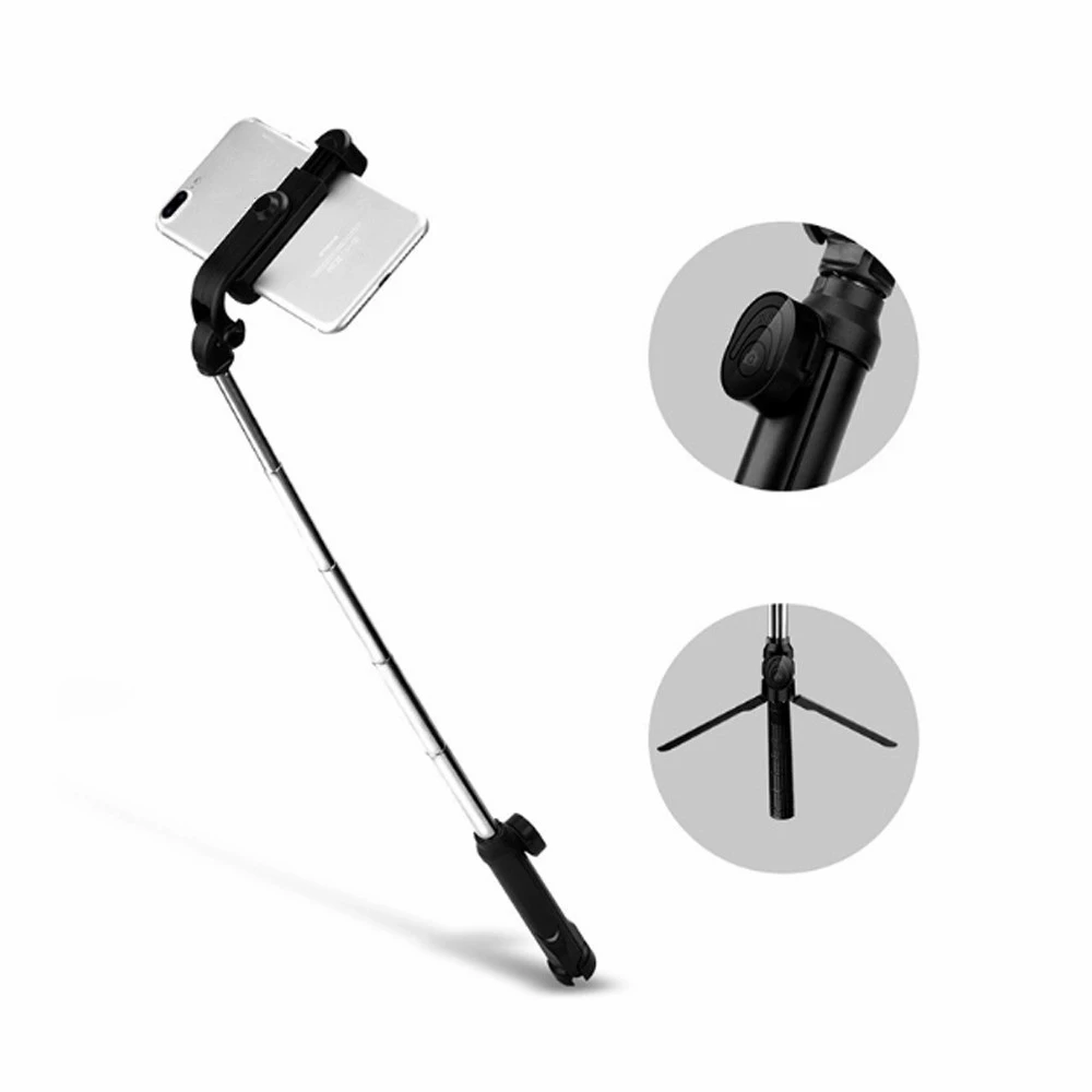 

Xt10 Mobile Phone Bluetooth Selfie Stick With Integrated Tripod Multi-function Support Live Video Phone Holder for iPhone 11 xr