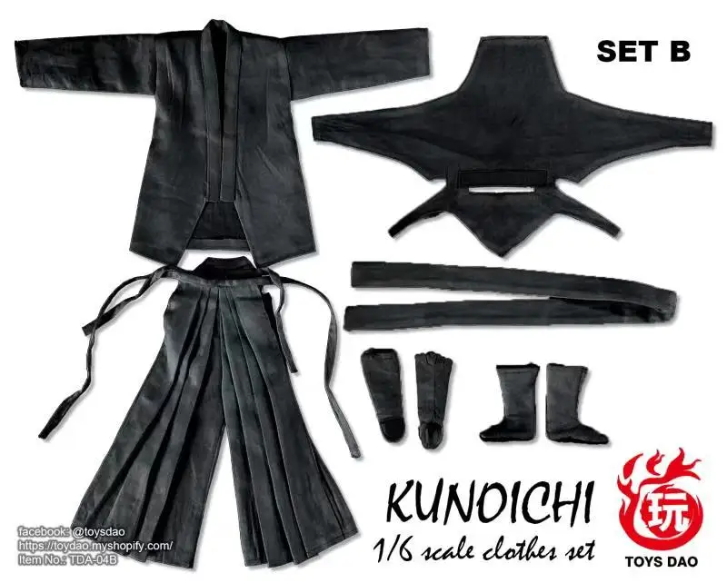 

Spot TOYSDAO TDA-04 1/6 Female Ninja costume set for 12 inch action figure body accessories