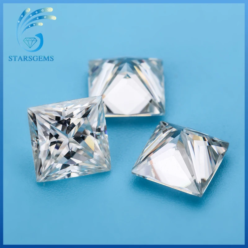Starsgem необычный квадратный муассанит драгоценный камень GH 4 5*4 5 мм свободный шарик