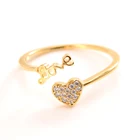 Золотые кольца с бриллиантами, сверкающие кольца на палец в виде прекрасного сердца с прозрачным фианитом для женщин, Свадебные обручальные ювелирные изделия, подарки