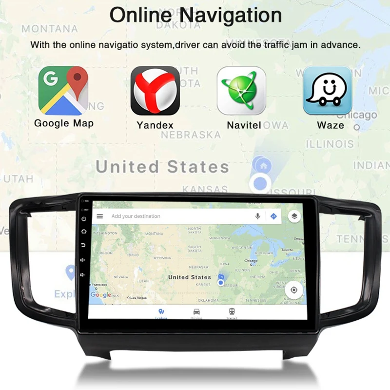 1+16G Android 8.1 Car Radio Multimedia Player for Honda Odyssey 2015-2019 Navigation GPS 2 Din | Автомобили и мотоциклы