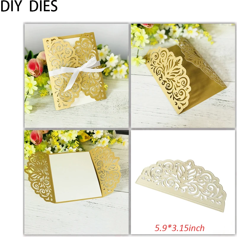Металлические пресс формы Свадебное приглашение кружевные штампы Новинка 2020