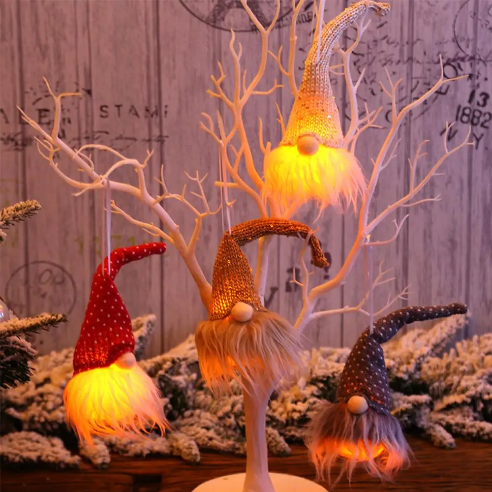 Уникальные рождественские огни лесной эльф Рождественская елка украшение