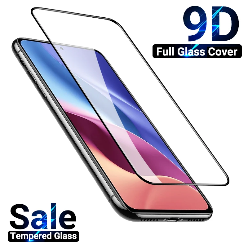 

9D Full Tempered Glass For Xiaomi Poco F3 GT M3 X3 F2 Pro Mi 11T 11 Lite 11i 10T 10 T Pro 9T 9 SE Pocophone F1 Screen Protector