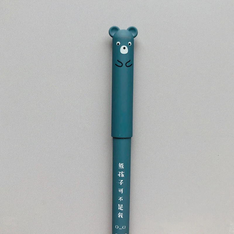 blue bear 1 шт. Kawaii свинья панда мышь Медведь стираемый бархат гелевая ручка Канцелярия для учеников синий - Цвет: blue bear