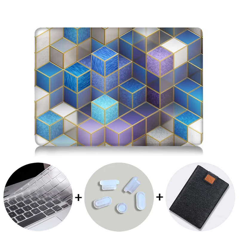 MTT 3D чехол с геометрическим рисунком для Macbook Pro retina 13 15 с сенсорной панелью для ноутбука для Mac book 12 дюймов Air 11 13 дюймов Чехол - Цвет: MB15