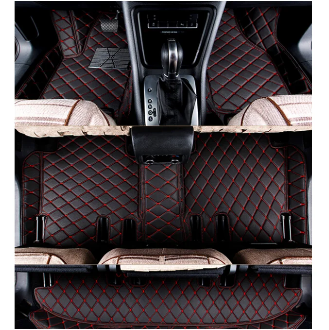 

Custom special car floor mats for Volkswagen Tiguan Allspace 7 seats 2020-2018 durable waterproof car rugs carpets