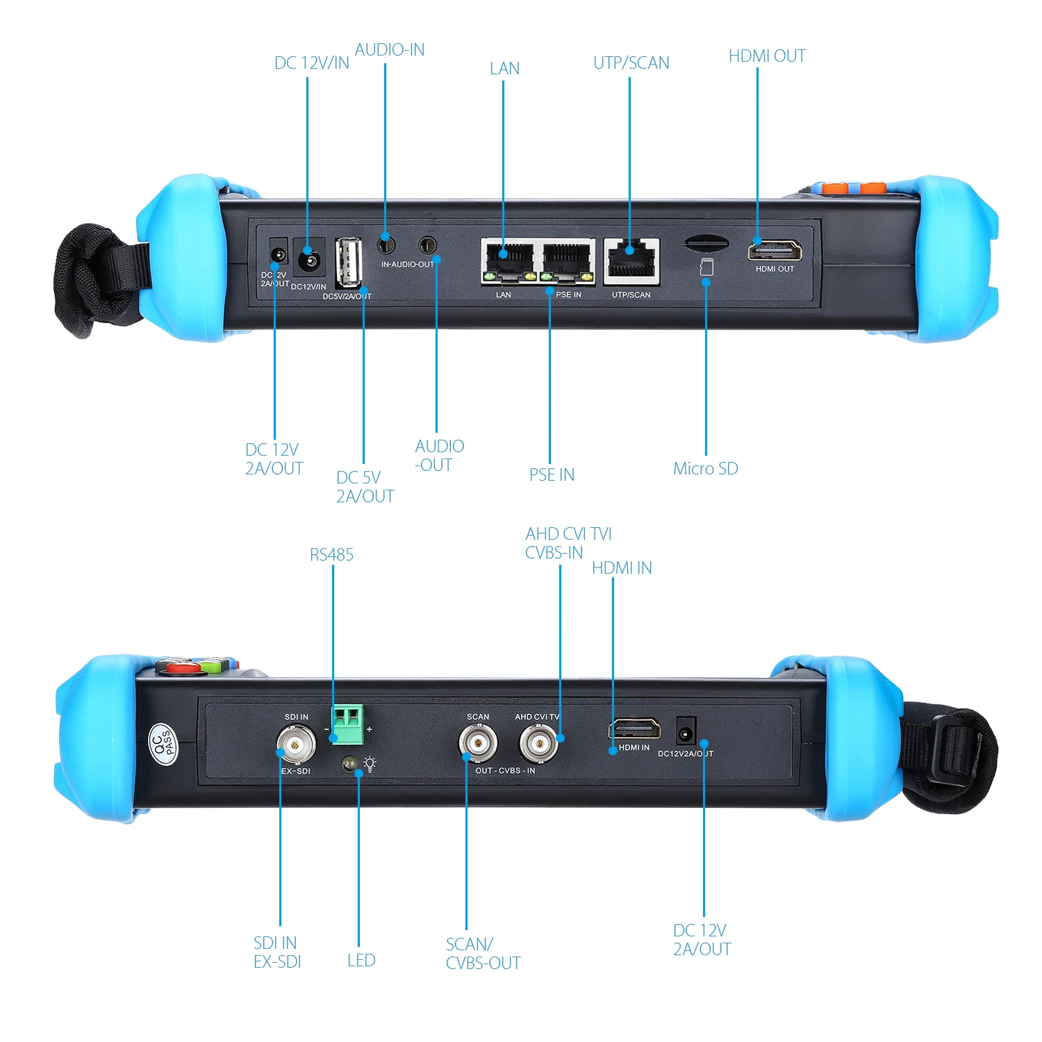 IPC 9800ADHSPLUS 7 &quotips сенсорный экран H.265 IP камера тест er 4K 1080P CCTV AHD SDI CVBS аналоговый