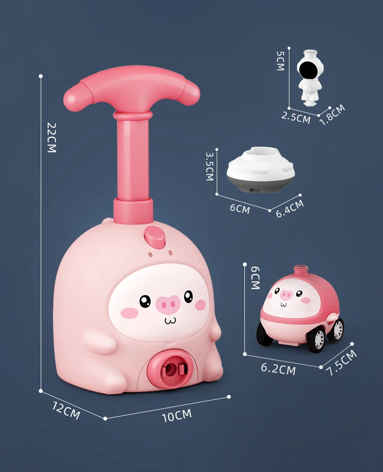

Educational Cartoons Toy Power Balloon Car Montessori Toys Experiment Toy Inertial Launch Tower Cars Toys for Children Gift