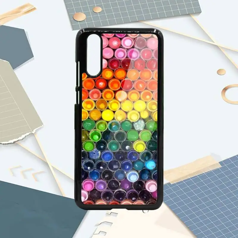 

Watercolors Set Paint Palette Painting Box Phone Cases PC For Samsung galaxy S note 8 9 20 10 e lite2019 plus pro ultra