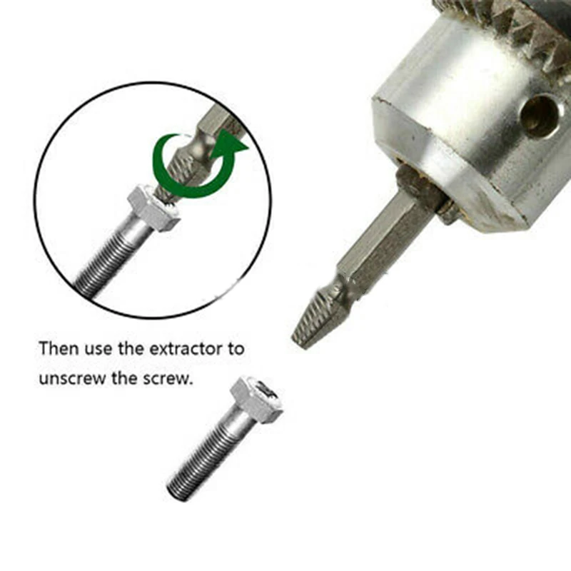 

Damaged Screw Extractor Speed Out Drill Bits Broken Bolt Remover Tool 6PCS