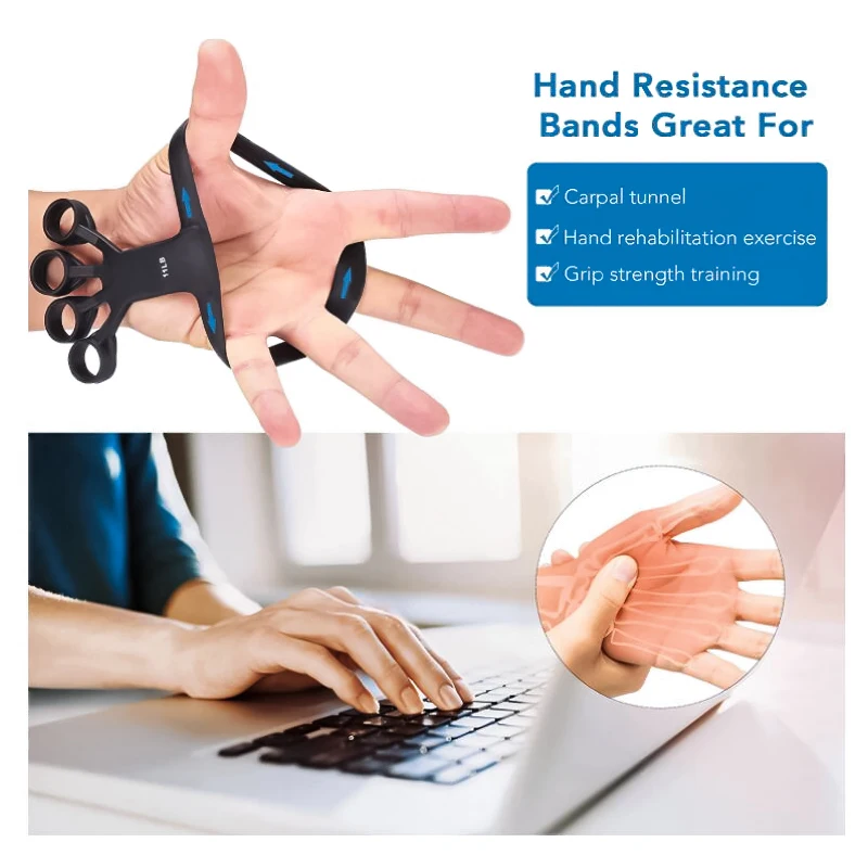 Силиконовый Эспандер для рук растягиватель упражнений на палец 3 вида эспандеров