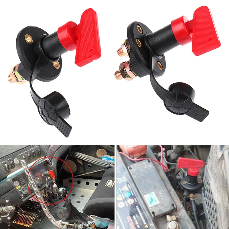 

12V 24V Red Key Cut Off Battery Main Kill Switch Vehicle Car Modified Isolator Disconnector Car Power Switch for Auto Truck Boat