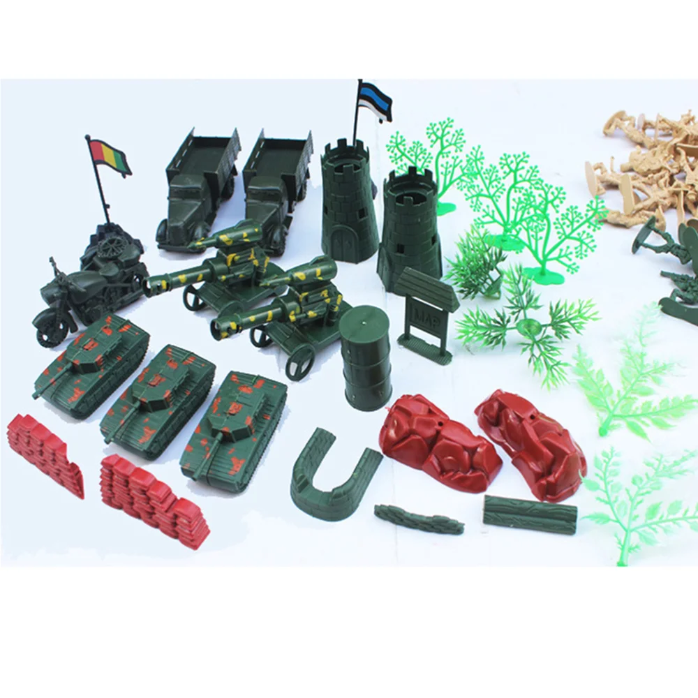 

88pcs Soldier Model Men Figures Accessories Kit Decor Play Set