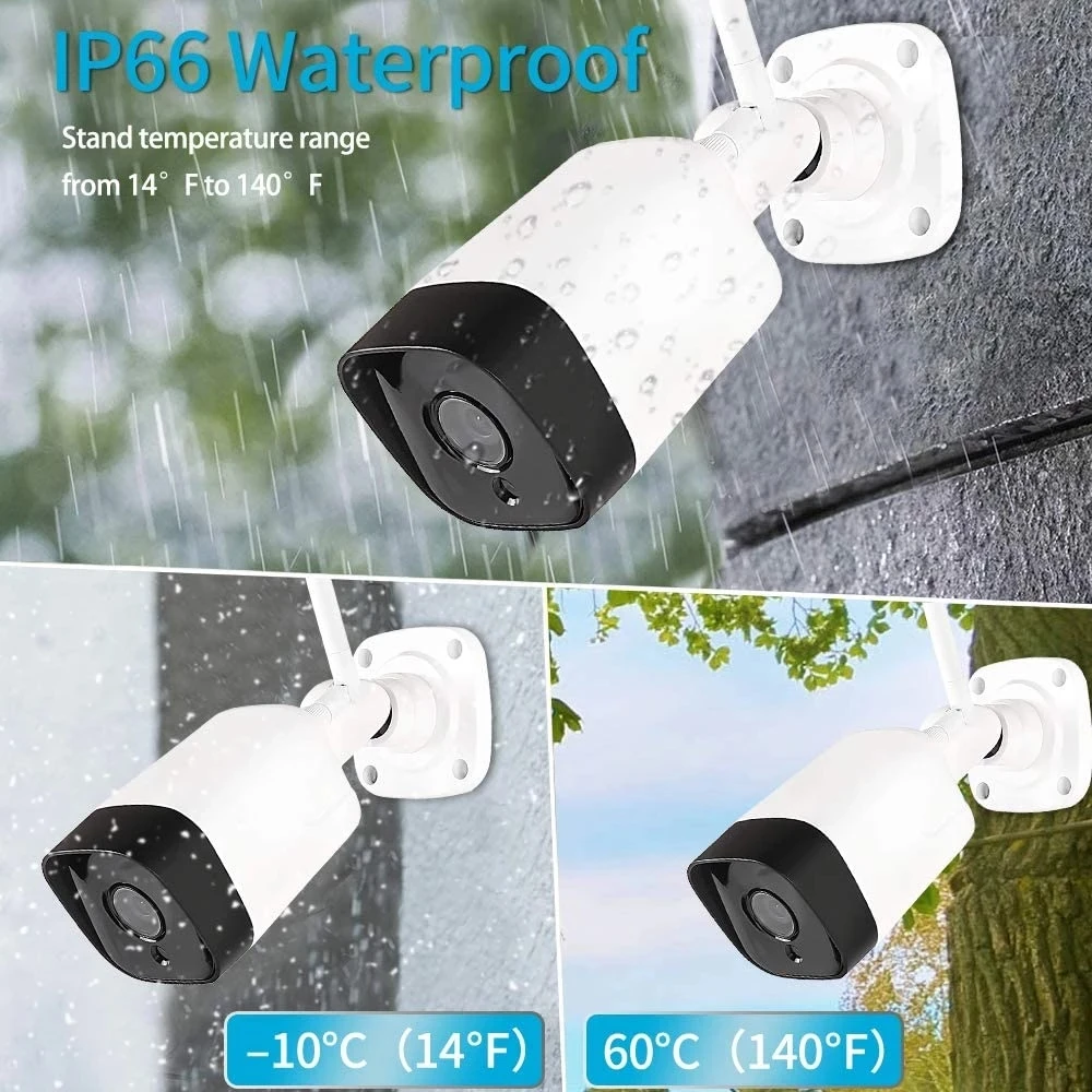 Camhi 4K Ultra HD WiFi Bullet Camera Starlight Night Vision H265 Наблюдение AI Обнаружение движения Открытый 8MP