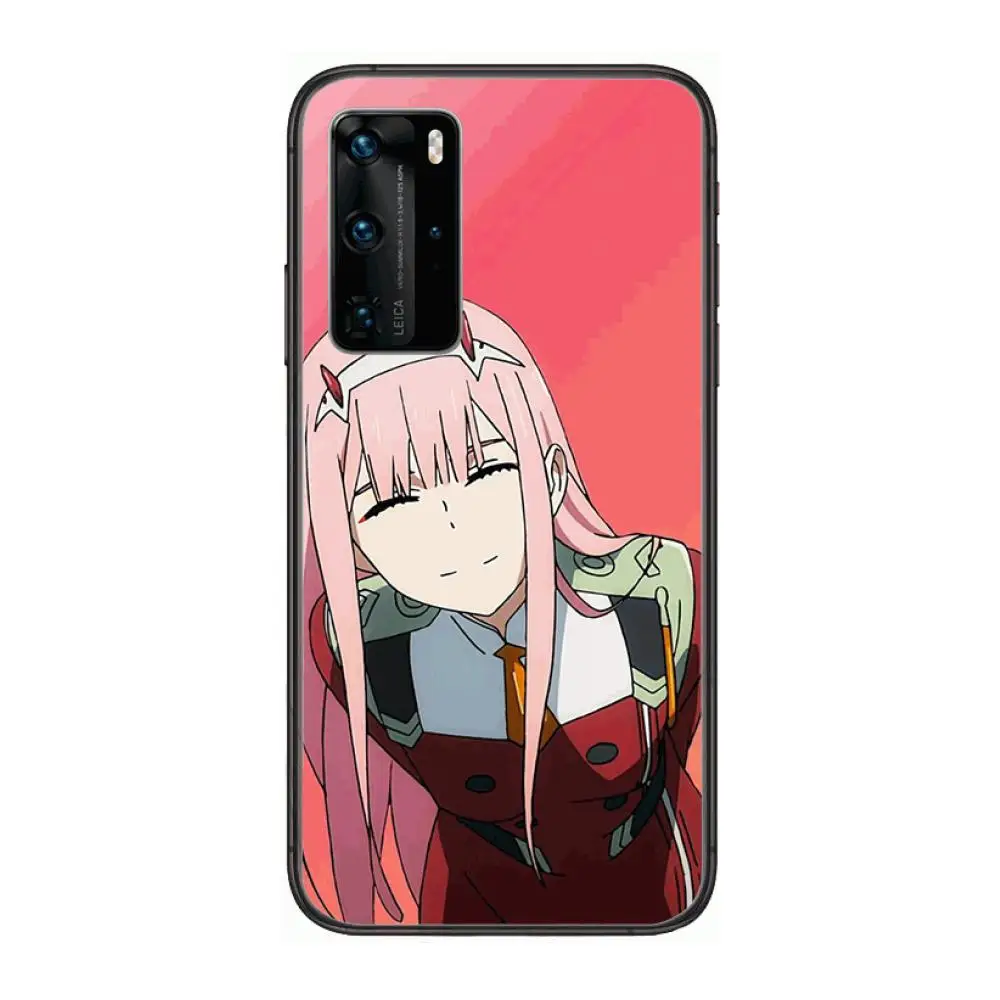 

DARLING in the FRANXX Anime Phone Case For Huawei P 40 30 20 10 9 8 Lite E Pro Plus Black Etui Coque Painting Hoesjes comic fas