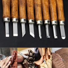 12Pcs Wood Carving Chisels Tools Wood Carving for Woodworking Engraving Olive Carving Knife Handmade Knife Craft Cutter Tool Set 