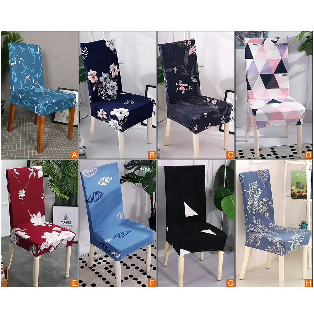 Напечатанный Чехол для обеденного стула мягкий молочный Шелковый протектор