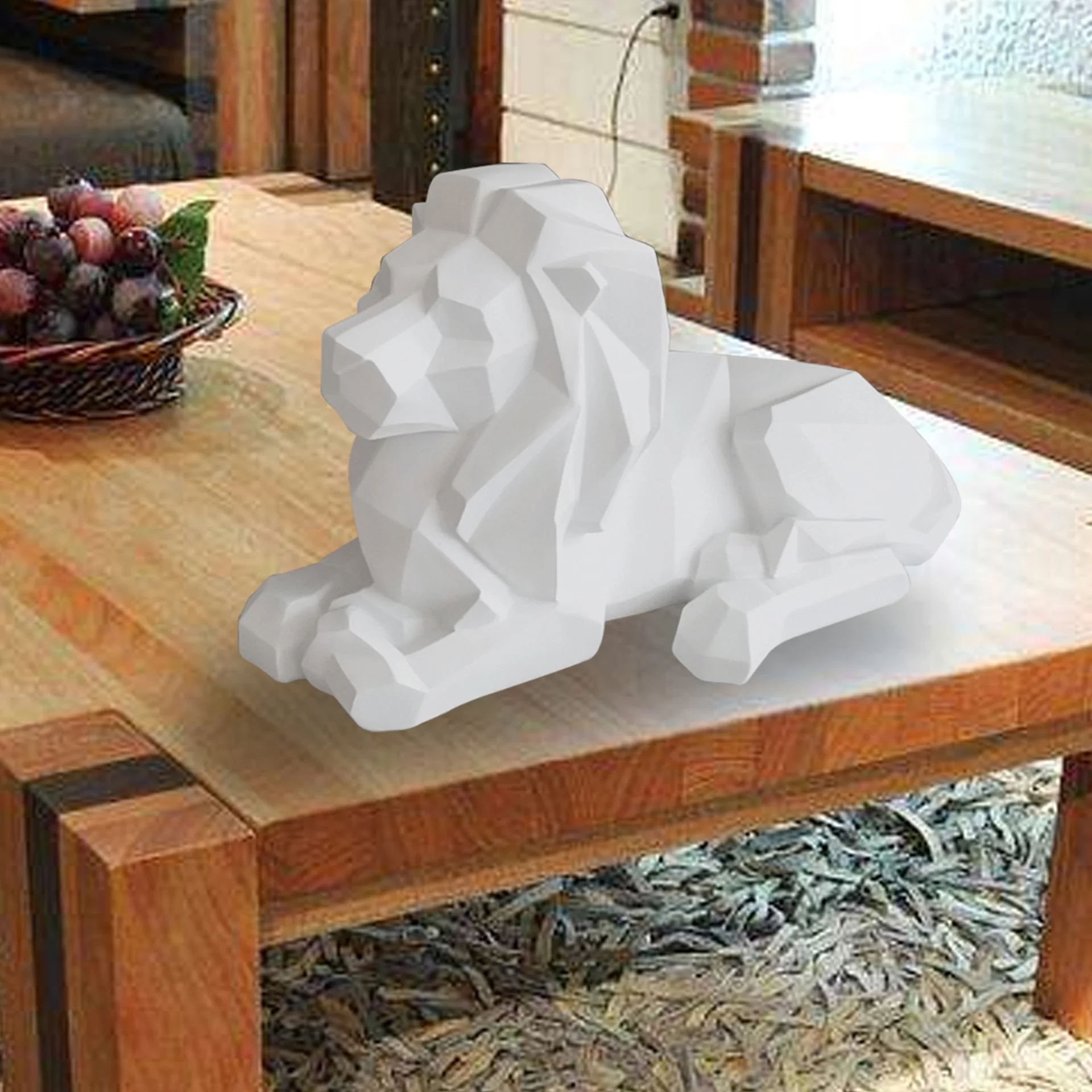 Статуя Льва Северный геометрический Король Лев домашний декор смола животные