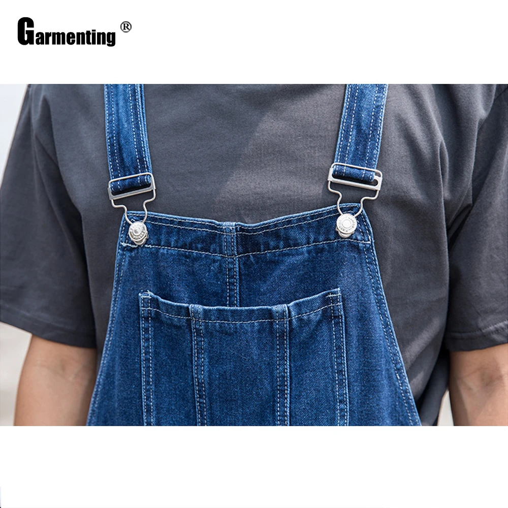 Plus Size Men's Fashion Jeans Demin Overalls Loose Pantalons 2023 Spring Autumn Leisure Strappy Blue Jeans Trousers Men Clothing