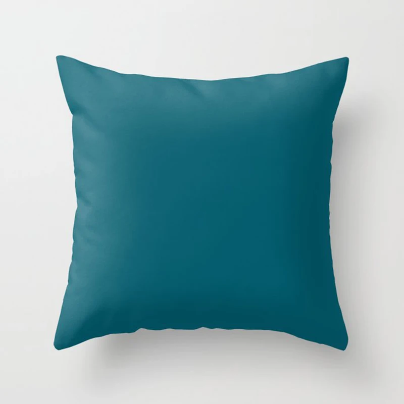 

45*45cm Teal Blue Cushion Cover Polyester Peachskin Geometric Pillow Case Decorative Pillows Living Rome Throw Pillowcase