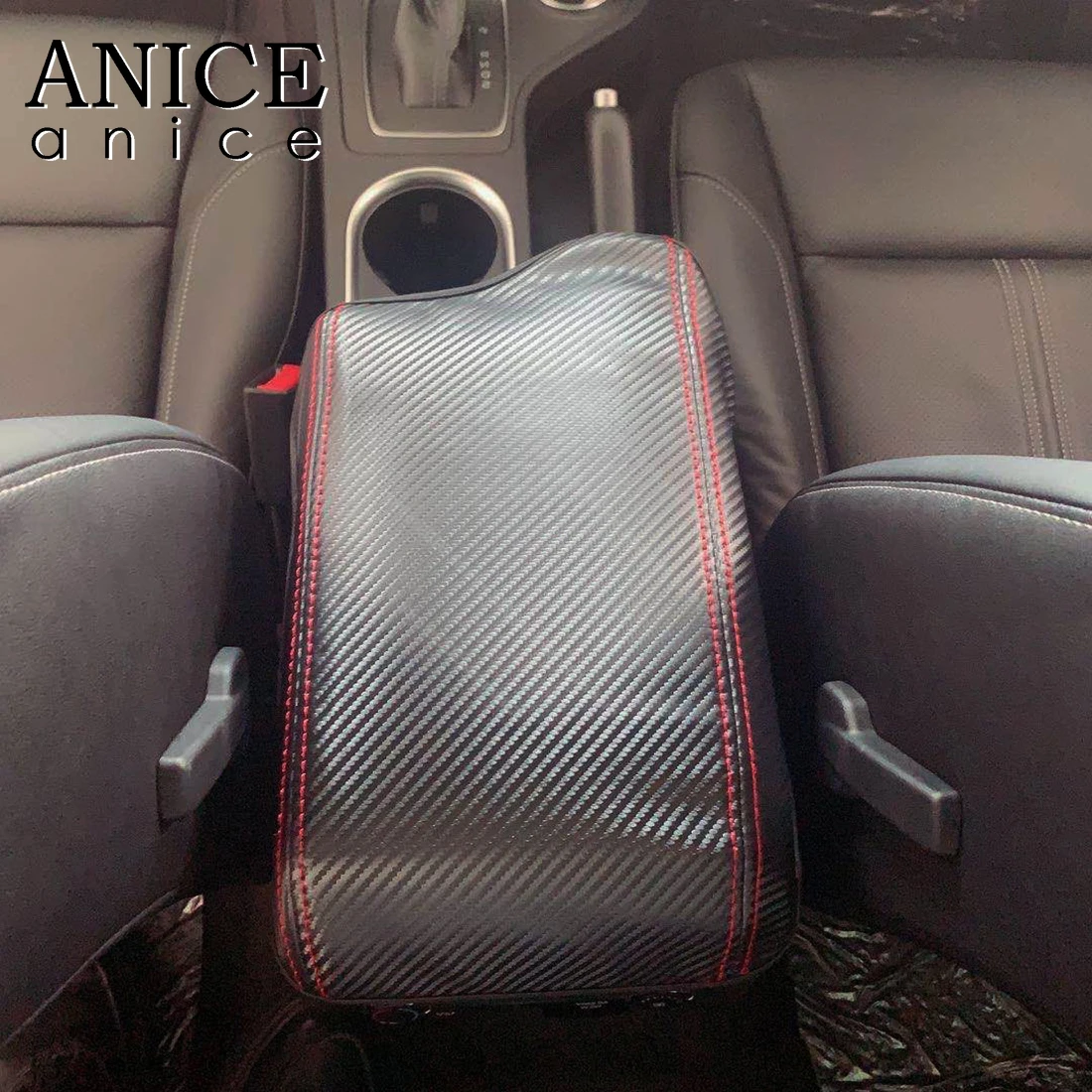 

Углеродное волокно Цвет центральный подлокотник-ящик поверхность чехол крышка подходит для Ford Everest RHD 2015-2021 устойчивость к царапинам