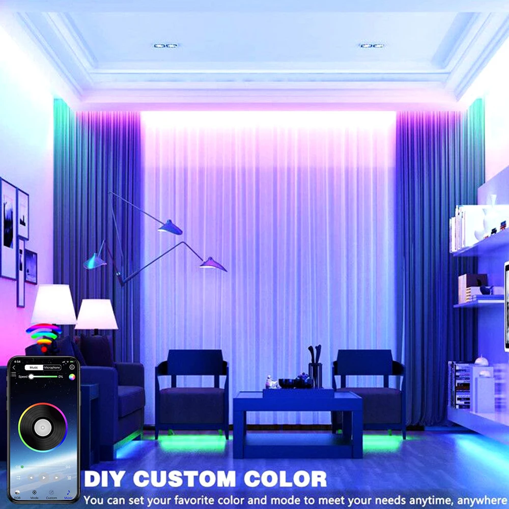USB светодиодный строка светильник 44 клавишный Bluetooth App Управление s лампа