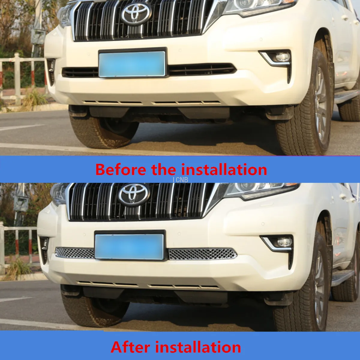 Передний бампер под решеткой отделка капота для Toyota Land Cruiser Prado 150 FJ150 2018 яркие