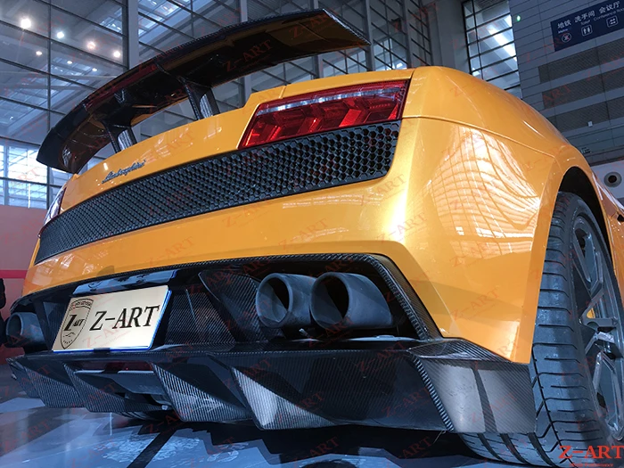 Z-ART углеродного волокна задний спойлер для Lamborghini Gallardo LP550 LP560 LP570 заднее крыло |