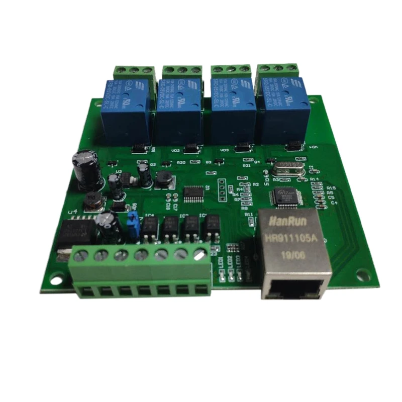 Сетевой пульт дистанционного управления LAN Ethernet RJ45 TCP/IP с 4 канальным реле UDP