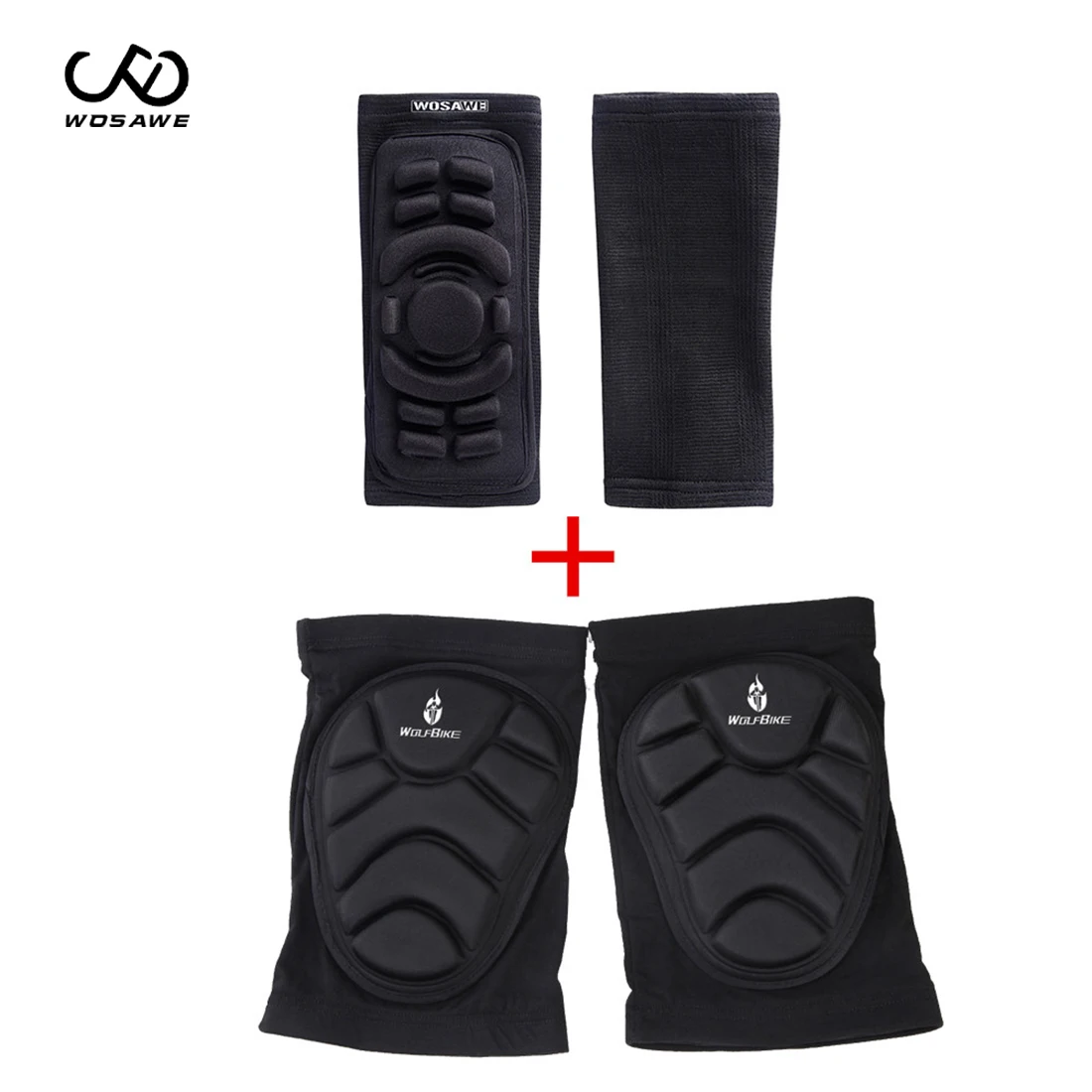 

Спортивные наколенники WOSAWE из ЭВА, защита для налокотников и коленей для горных велосипедов, мотоциклов, баскетбола, Защита Поддержка, 4 шт.