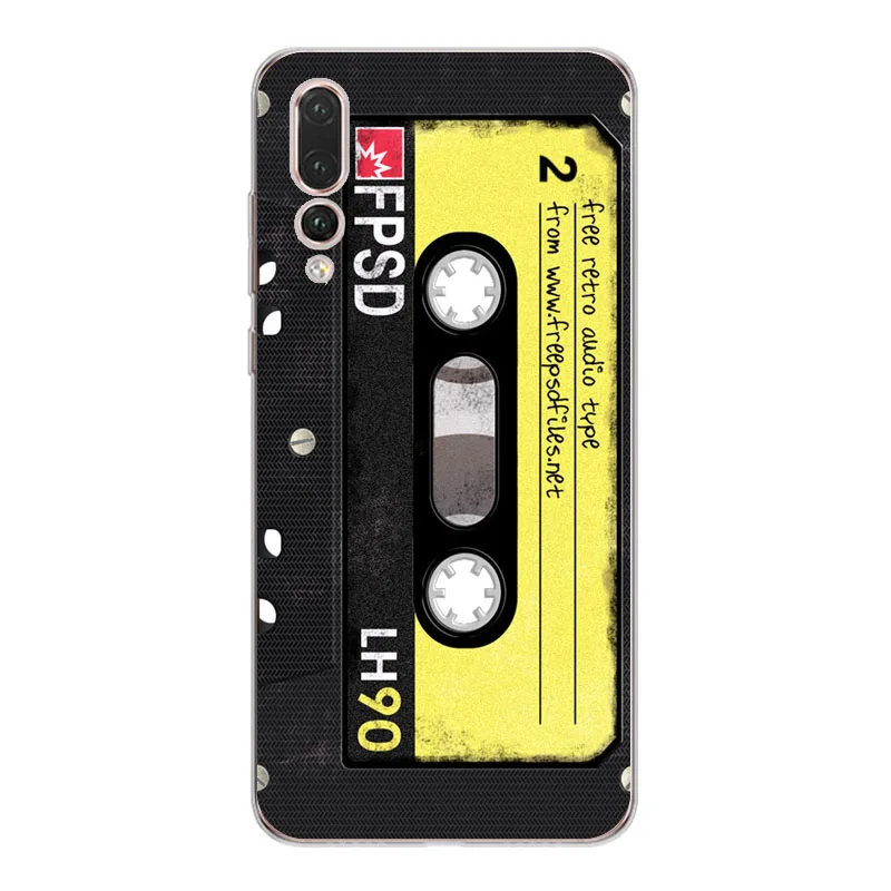 Classic retro audio tape old mobile phone transparent TPU soft case for Huawei P20 P40 P10 P30 Pro Mate20 30 Honor 20 9X cover