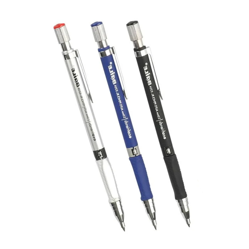 

Student Office 2.0 Mechanical Pencil Triangular Non-Slip Grip 12 Color Pencil Lead Drawing with Sharpener Stationery Set