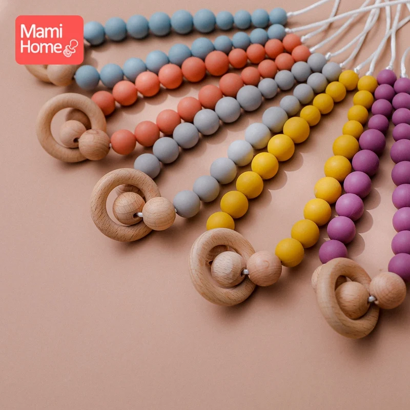 

1pc Silicone Beads Food-grade Baby Silicone Color Dentition for Necklace Making Rodent Teether for Teeth Baby Goods Baby Toys