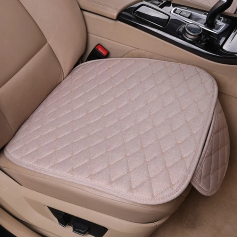 Flax Car Seat Cover Interior Automobiles Front Back Rear Cushion Universal Four Seasons Protector Mats Seats Set | Автомобили и