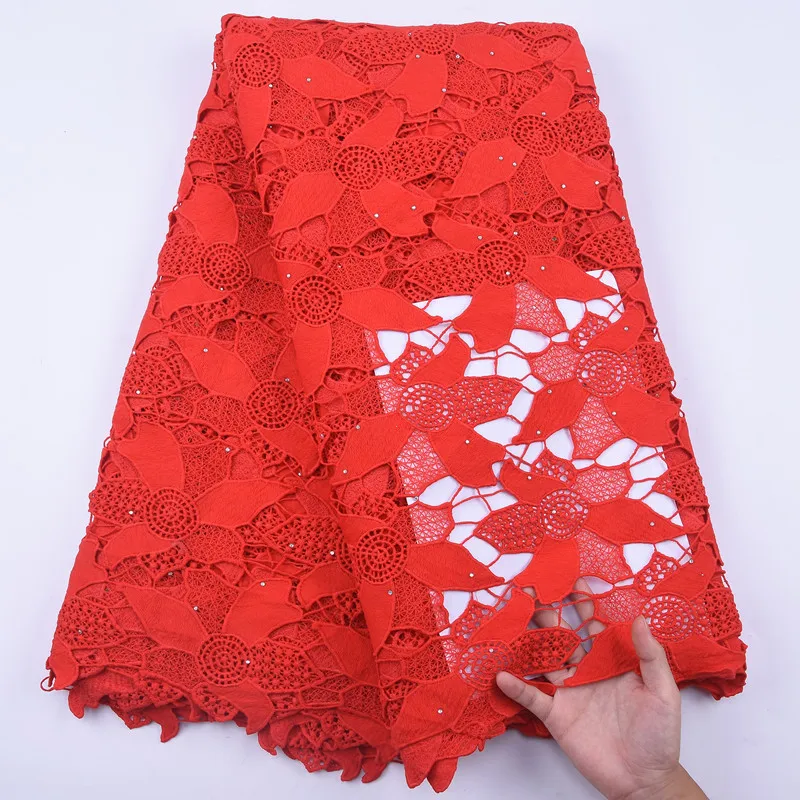 Новое поступление чистый белый Африканский шнур гипюр Водорастворимая