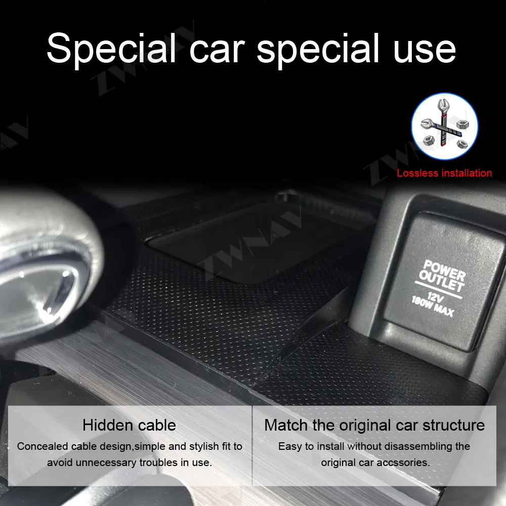 Автомобильное беспроводное зарядное устройство QI быстрая зарядка для Honda Avancier/UR V