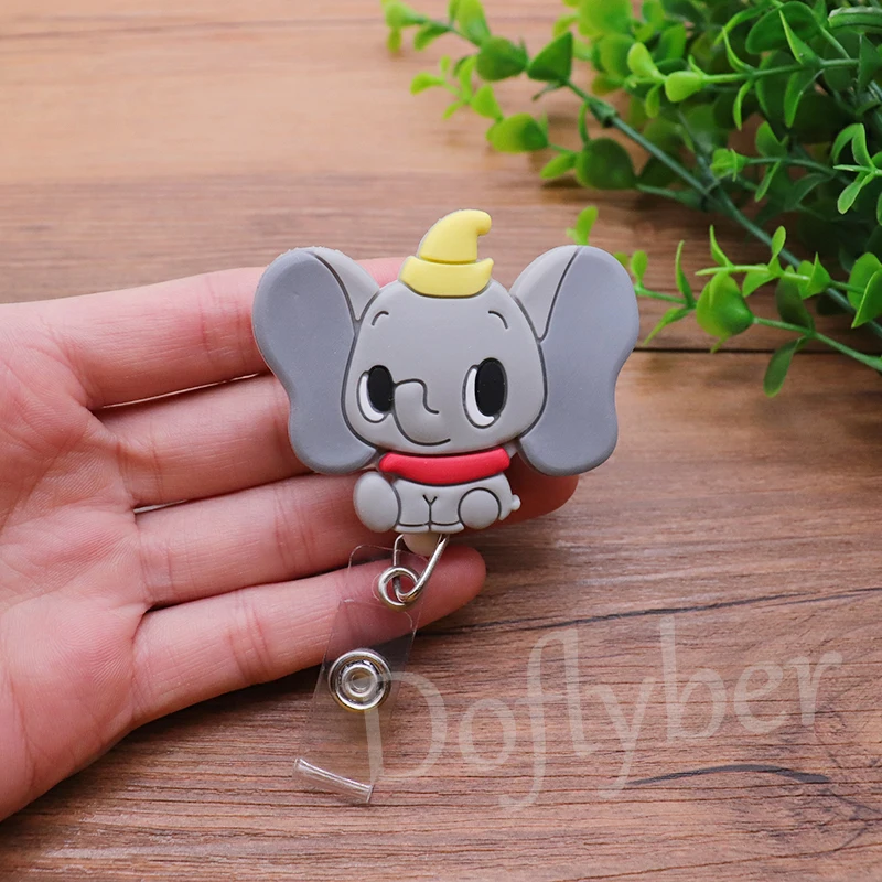 Силиконовый выдвижной Бейдж с мультяшным единорогом пандой слоном | Канцтовары