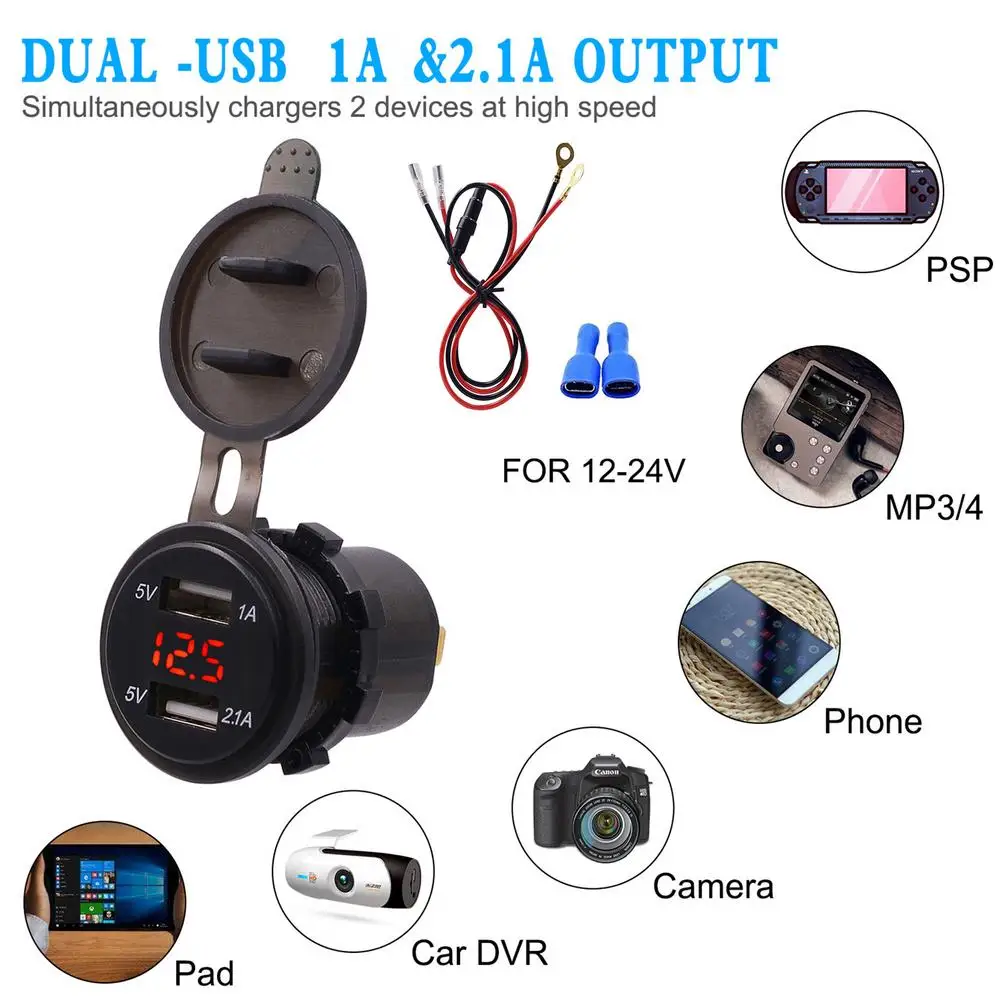 Автомобильное зарядное устройство с двумя usb-портами 2 порта двойной usb-адаптер