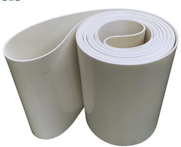 היקף: 1000-1800mm W:100mm T:2mm לבן PVC תעשייתי שידור מסוע מזון כיתה (יכול מותאם אישית גודל)