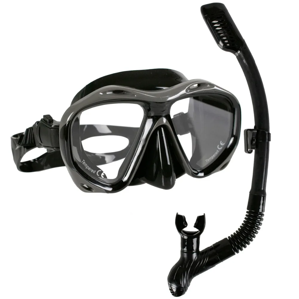 

Professional Scuba Diving Mask Snorkels Mask Equipment Goggles Glasses Diving Swimming Easy Breath Tube Set