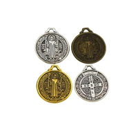 18pcs saint benedict medal cross charms fashion jewelry diy l1643 25x22mm zinc alloy