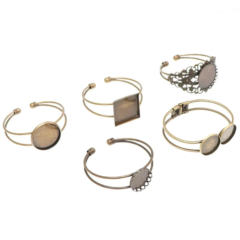 Старинный зеленый стеклянный круглый кабошон 20/25 мм 1 шт. браслет с камеей