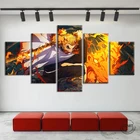 Плакат аниме Demon Slayer, киоюро ренгоку, пламя картина маслом с изображением тигра, холст, украшение для спальни, настенное искусство
