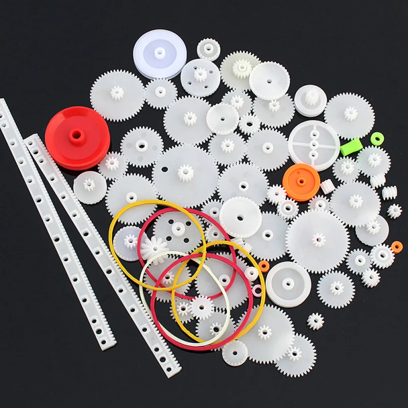 

75PCS/pack Plastic Motor Gear Set DIY Handmade Replacement Toys Robot Accessories Supplies