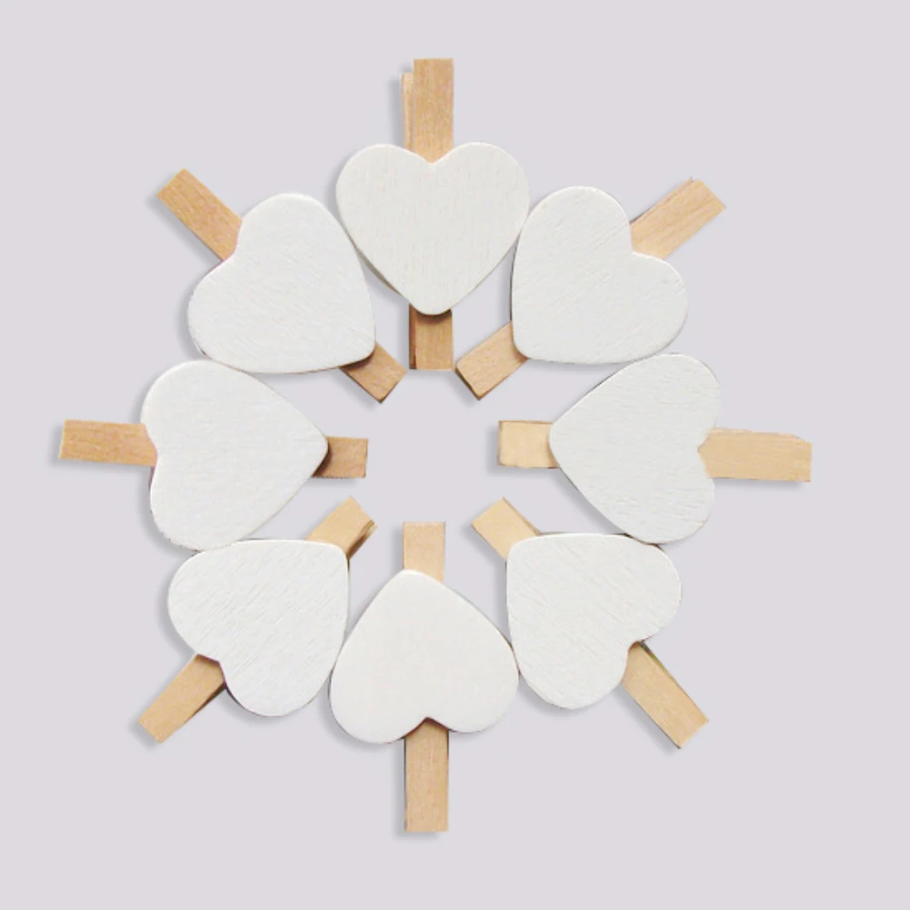 Hot 50Pcs Wooden Clips Love Heart Pegs Clothespin party Christmas DIY Cute Wedding Decor Craft ozdoby slubne navidad | Дом и сад