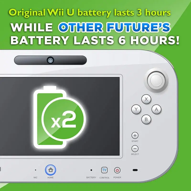 For Wii U GamePad 3600 mAh Replacement Rechargeable Battery Pack | Электроника