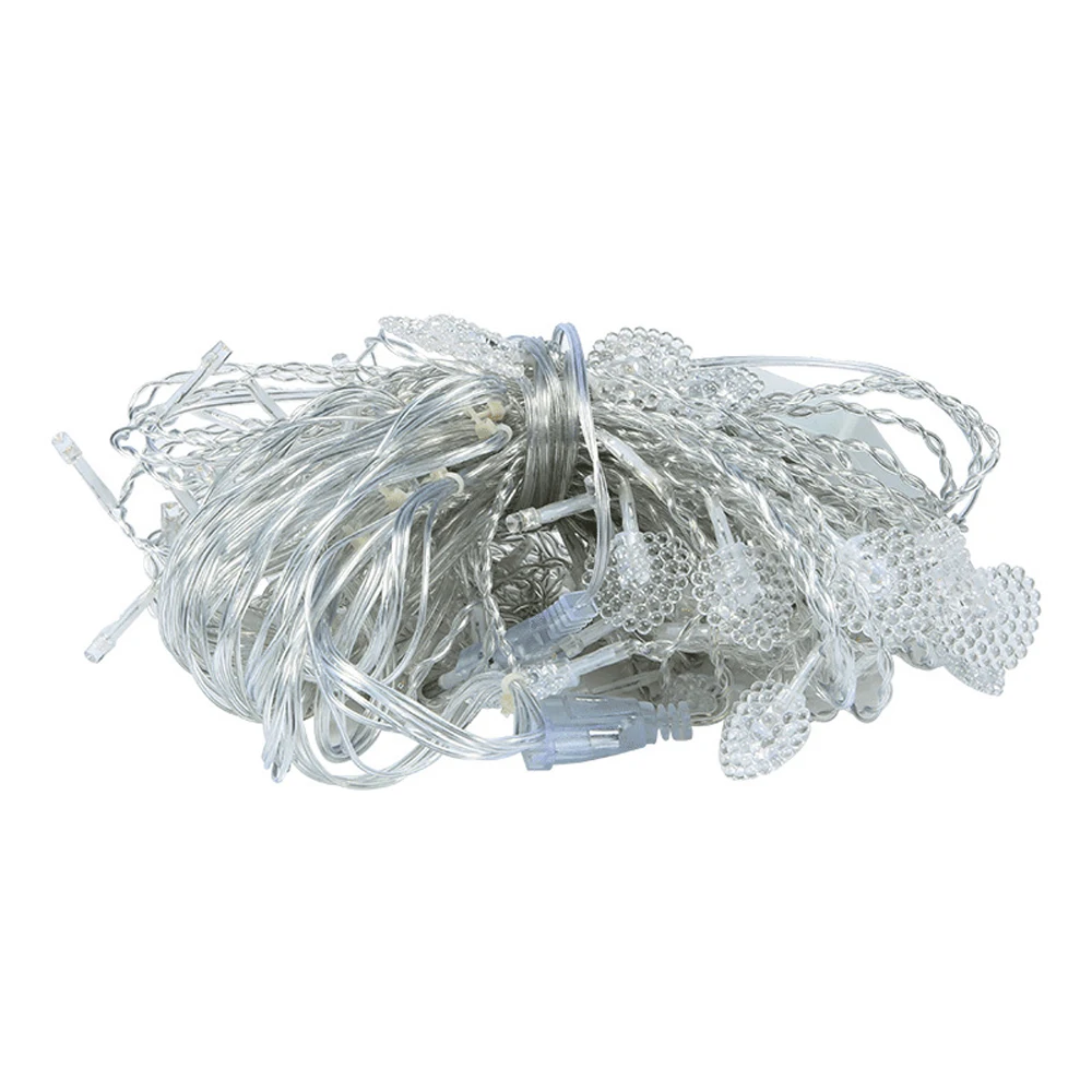 

EID Mubarak 126 Lamp Pearl Lights Heart LED Curtain Lamp String Garland Islamic Muslim Party Al Adha Ramadan Christmas Decor